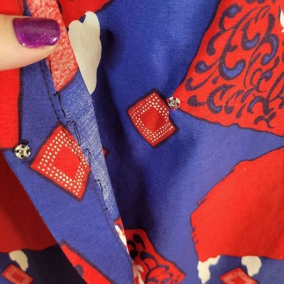 Vintage Handmade Cotton Wrap Front Mini Dress - Picture 4 of 15